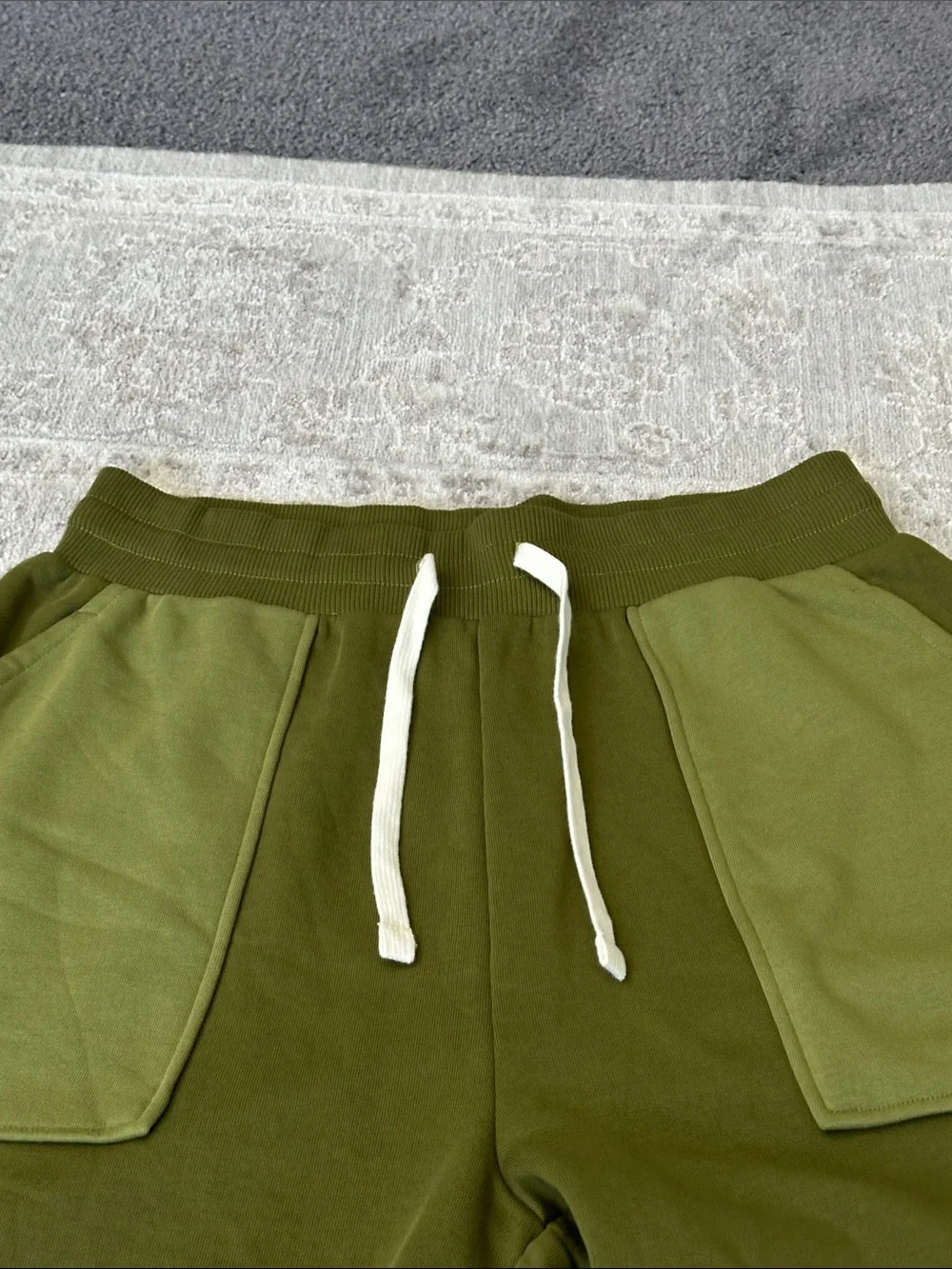 The North Face Men’s Medium Forest Olive Terry Regular Shorts. NWT’s.